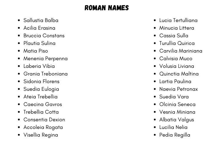 roman names